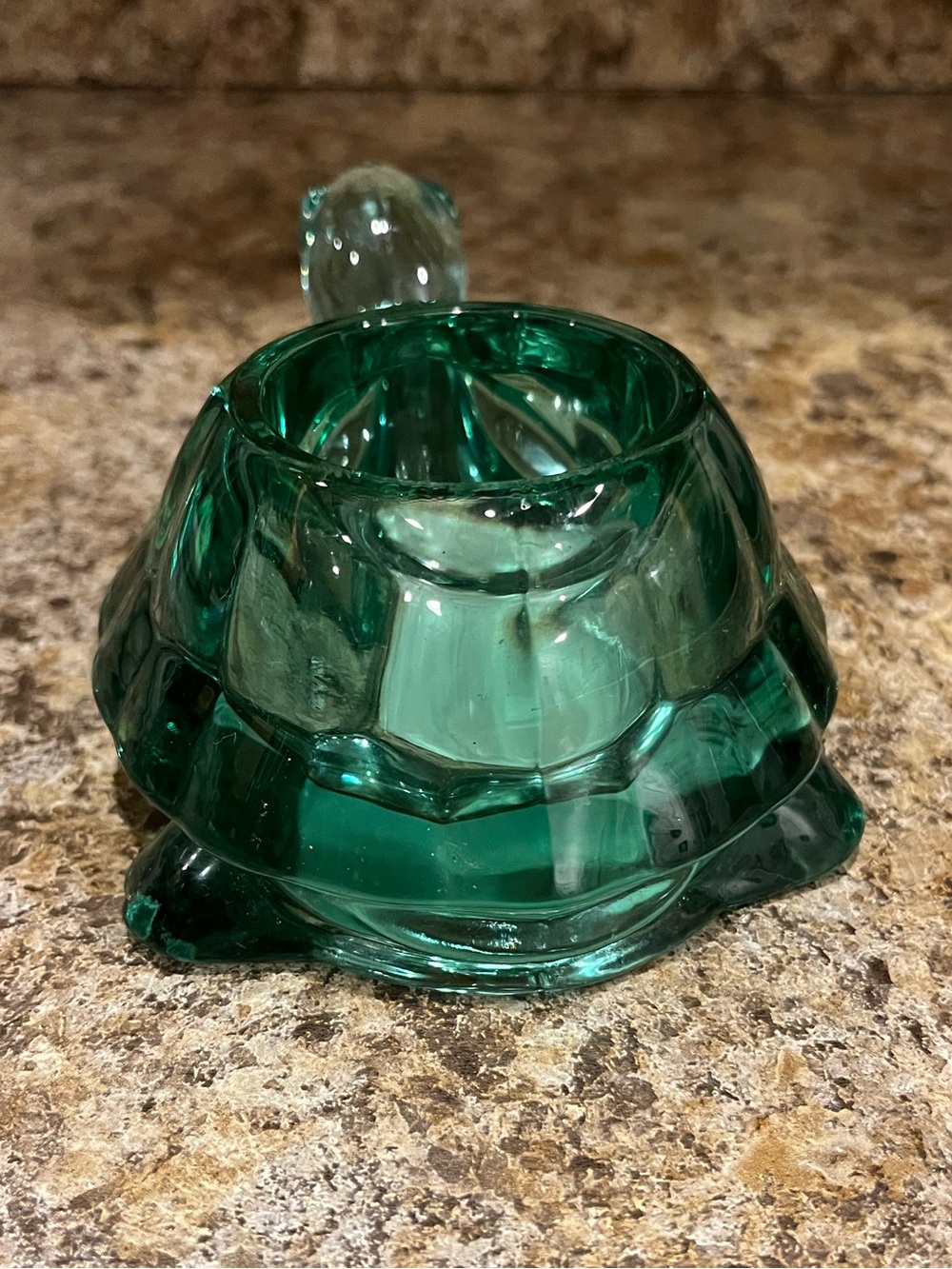 Green Glass Turtle Tealight Candle Holder - Picture 8 of 15